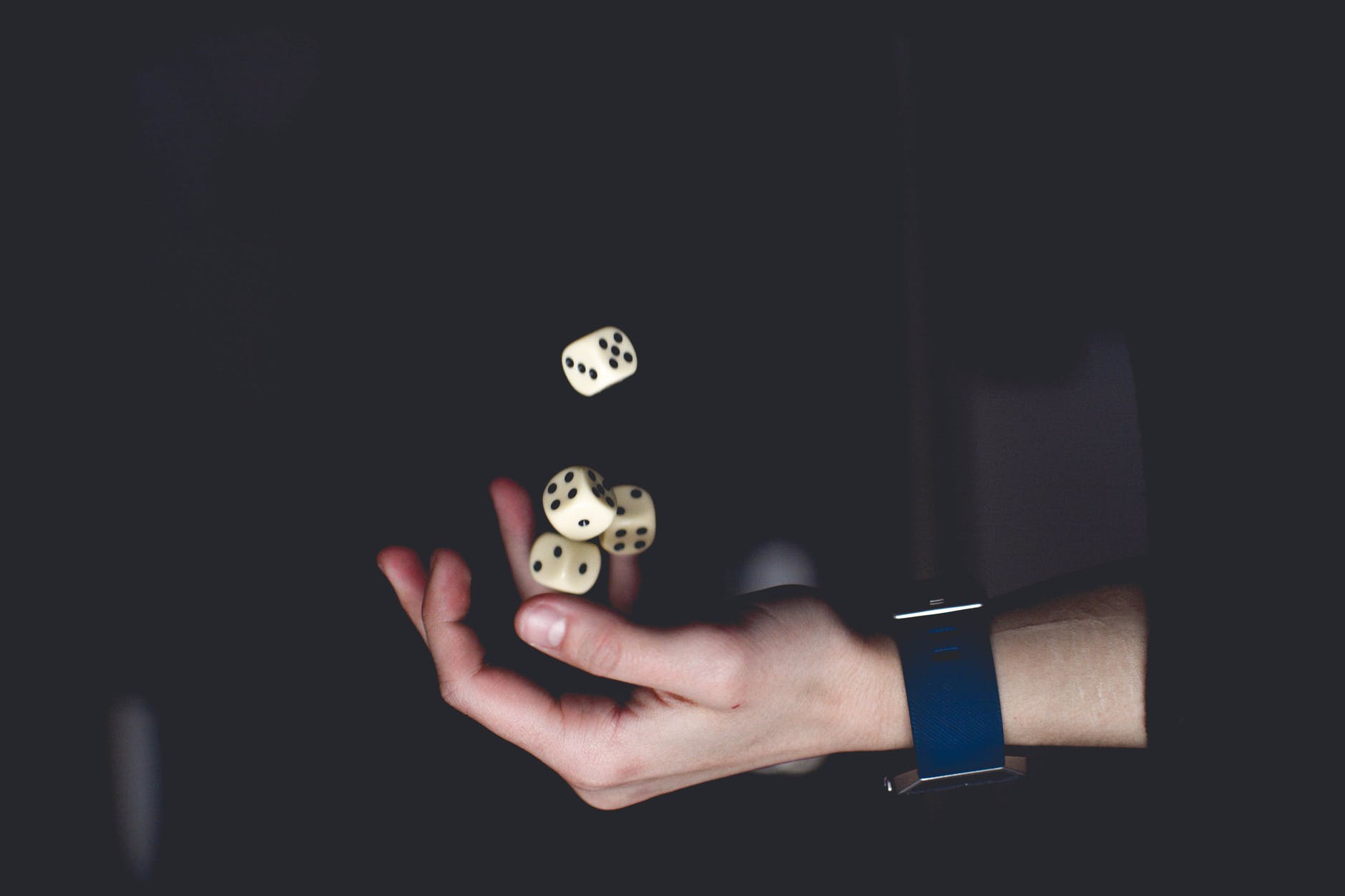 Hand catching dice